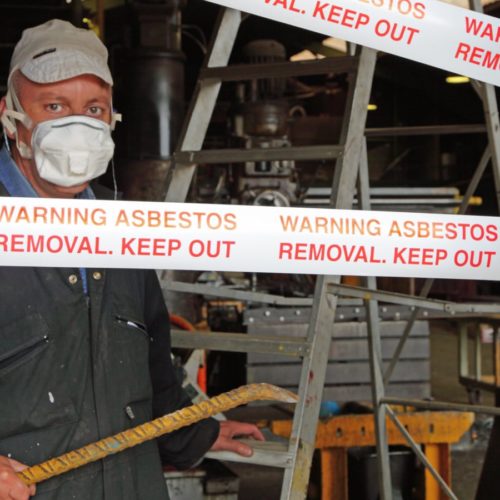 Asbestos Removal Stock Photo