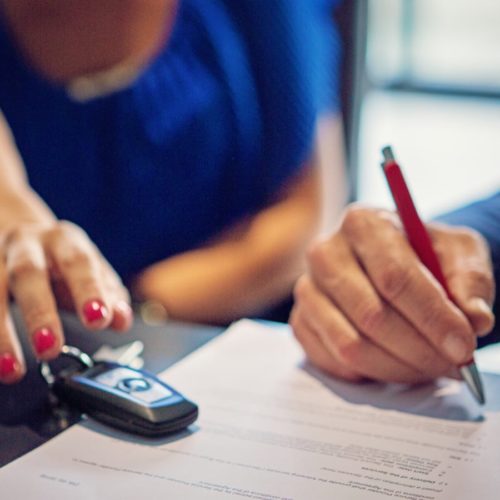 Car Rental Paperwork Stock Photo
