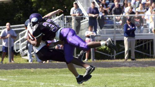 High School Football Game Stock Photo