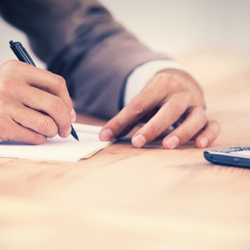 Attorney Taking Notes Stock Photo