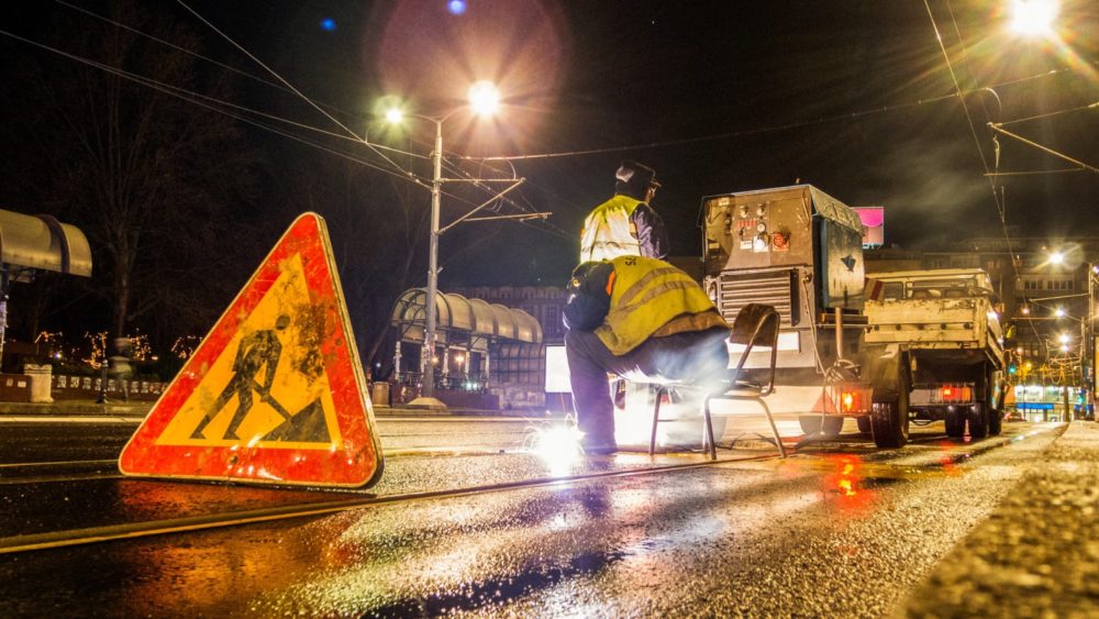 Welders Working On The Street