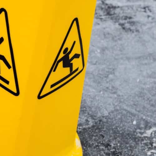 Caution Sign Wet Floor Stock Photo