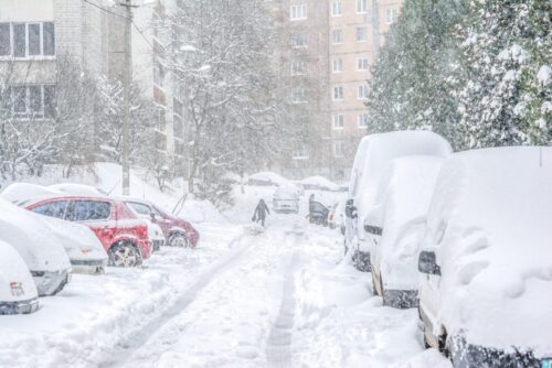 winter weather impacting traffic in Boston, MA